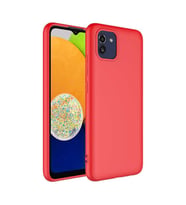 Samsung Galaxy A03 Kılıf İçi Kadife Lansman Kapak (Kırmızı)