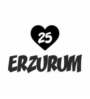 Kalpli 25 Erzurum Araba Sticker  siyah 20x15 CM (Siyah)