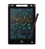 12 Inc Renkli Lcd Grafik Dijital Kalemli Çizim Tableti Yazı Tahta Not Yazma Eğitim Tableti (Siyah)