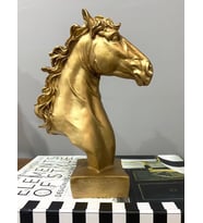Dekoratif At Heykel Biblo (Gold)