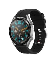 Samsung Gear S3 Frontier R760 – S3 Classic R770 22mm Uyumlu NovaGT Supreme Silikon Kordon (Siyah)