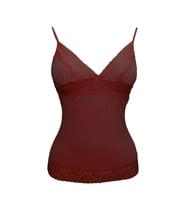İnce Askılı Dantelli Çamaşır Takım (Bordo)
