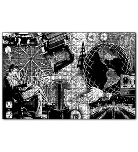 Cakapuzzle Nikola Tesla Ve Bilim Ürünü Görseller  Puzzle Yapboz MDF (Ahşap) (255 Parça)