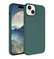 Vendas iPhone 15 Uyumlu Lansman Serisi Içi Kadife Ipek Dokulu Lansman Kılıf (Koyu Yeşil)