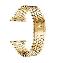 Apple Watch 40mm Kordon Bal Peteği Metal Kordon (Gold)
