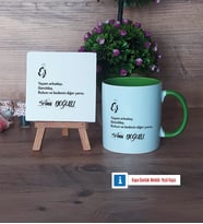 Eşe Hediye Dekoratif Taş, Kupa Bardak Kırmızı Hediye (Model 13)