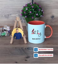 Patolog Kupa Bardak Beyaz ve Fotoğraflı Ahşap Anahtarlık Hediye (Model 13)