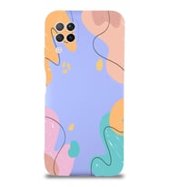 PrintiFy Huawei P 40 Lite Uyumlu Lansman Kılıf Karışık Renkler Tasarımlı İçi Kadife Kapak (Lila)