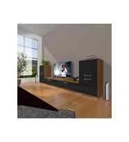 Decoraktiv Eko On2 Slm Std Tv Ünitesi Tv Sehpası (Siyah - Ceviz)