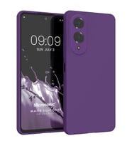 Microsonic Matte Silicone Vivo Y17s Kılıf Siyah (Mor)