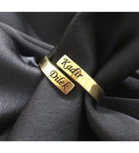 KİŞİYE ÖZEL 925 AYAR GÜMÜŞ YÜZÜK (Gold)
