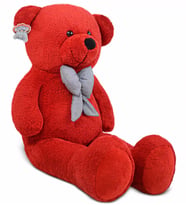 Pababo 130 Cm Papyonlu Büyük Ayıcık (%100 Yerli) (Kırmızı)