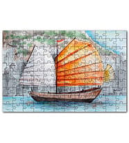 Cakapuzzle Çin Teknesi Sobalvarro Görseli Puzzle Yapboz MDF (Ahşap) (1000 Parça)