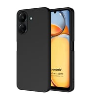 Microsonic Xiaomi Redmi 13C Kılıf Groovy Soft Koyu Yeşil (Siyah)