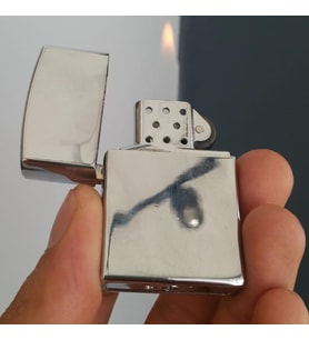 Benzinli Renkli Metal Çakmak (Gümüş)