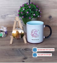 Hamile Anne Adayı Kupa Bardak Beyaz ve Fotoğraflı Ahşap Anahtarlık Hediye (Model 9)