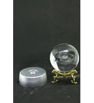 Standlı  Samanyolu Galaxy Işıklı Cam Küre (Gold)