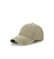 Unisex Yıkamalı Eskitme Kep Şapka (Haki)