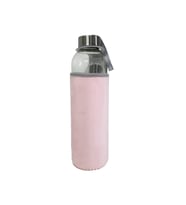 Peluş Kılıflı Cam Matara 750 Ml (Pembe)