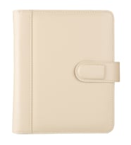 Organizer Ajanda Kılıflı A5 4 Halkalı 15x21 4 Delikli Tarihsiz Kareli Blok Rainbow Vegan 19,5x23 cm (Bej)
