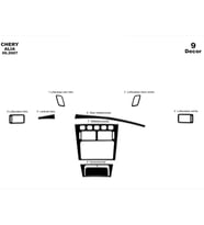 Meriç® Chery Alia Ön Torpido Kaplama Maun 9 Parça 2007-2015 (Piano Black)