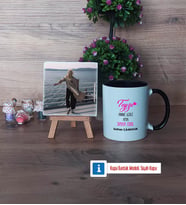 Teyze Daha Cool Fotoğraflı Dekoratif Taş, Kupa Bardak Beyaz Hediye (Model 11)