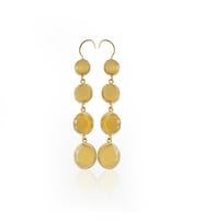 Kadir Jewellery 22 Ayar Altına Kaplama Kadın Sallantılı Küpe -El İşçiliği Ve Hipoalerjenik Küpe (Sarı)