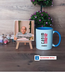 Dedeye Hediye Fotoğraflı Dekoratif Taş, Kupa Bardak Beyaz Hediye (Model 4)