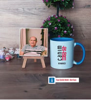 Dedeye Hediye Fotoğraflı Dekoratif Taş, Kupa Bardak Beyaz Hediye (Model 4)