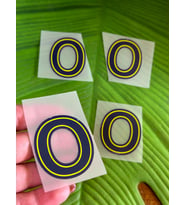 5X4 CM 4 ADET ÜTÜ İLE YAPIŞAN O HARFİ TRANSFER BASKI ARMA (Mavi)