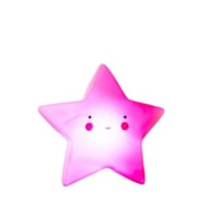 Silikon Led Işıklı Yıldız Gece Lambası Çocuk Odası (Pembe)