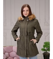 ALNİDA COLLECTİON İçi Kürkü Ve Su Geçirmez Bayan Kışlık Mont&Kaban (Haki)