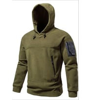 Ghassy Co. Erkek Military Sport Warm Outdoor Kapüşonlu Polar Ceket (Açık Haki)