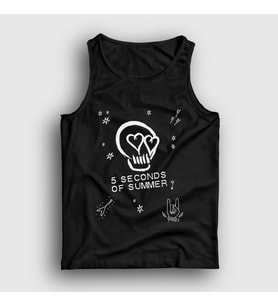 Presmono Unisex Beyaz Skull 5 Seconds Of Summer Atlet 79119tt (Siyah)