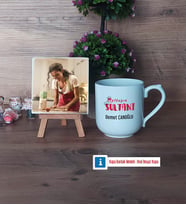Mutfağın Sultanı Anneye Hediye Fotoğraflı Dekoratif Taş, Kupa Bardak Beyaz Hediye (Model 5)