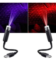 UpWay Usb Yıldızlı Dekoratif Led Işık Araç İçi Oda Mekan Süsleme Gece Lambası (Mor)