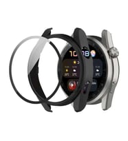 Sneezy Huawei Gt3 Pro 46mm PC Sert Kasa Ve Ekran Koruyucu (Siyah)