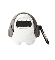 Microsonic Oppo Enco Air 3 Kılıf Cartoon Figürlü Silikon Crtn-Fgr-Ct-Dnzr-Ysl (Beyaz-Gri)