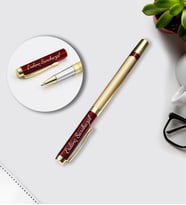 Kişiye Özel Gold Roller Kalem (Kırmızı)