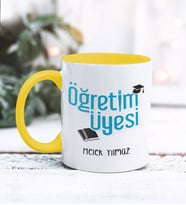 Öğretim Üyesi Tasarımlı Kişiye Özel Kupa Bardak (Sarı)