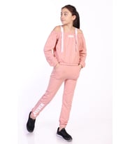 Toontoy Kız Çocuk Now Baskılı Eşofman Takım (Koyu Pudra)