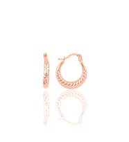 Söğütlü Silver Gümüş burgu şarnel küpe (Rose)