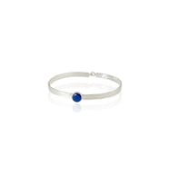 Kadir Jewellery 925 Ayar Gümüş Kaplama El İşçiliği Zirkon Taşlı Kadın Kelepçe Bilezik (Parlement)