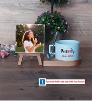 Psikolog Fotoğraflı Dekoratif Taş, Kupa Bardak Beyaz Hediye (Model 8)