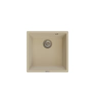 POLEX Cristalüx Granit Evye P-X40 Tezgah Altı Ve Tezgah Üstü Kare Mutfak Evyesi 53,8x44cm (Bej)