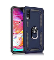 Huawei P Smart Pro 2019 Kılıf Yüzüklü Zırh Tank Vega (Mavi)