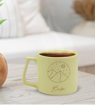 BK Gift Kişiye Özel İsimli Pastel Sarı Middle Kupa Bardak, Arkadaşa Hediye, Ev Hediyesi, Doğum Günü Hediyesi, Ofis Hediyesi (Model 6)