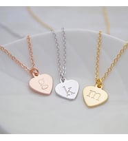 Kişiye Özel Harfli Gümüş Kolye Özel Gün Hediyesi (Rose)
