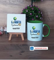 Coğrafya Öğretmeni Dekoratif Taş, Kupa Bardak Kırmızı Hediye Öğretmenler Günü Hediyesi (Model 13)