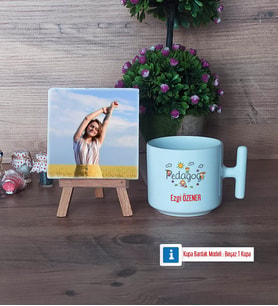 Pedagog Fotoğraflı Dekoratif Taş, Kupa Bardak Beyaz Hediye (Model 12)